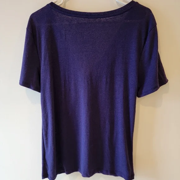 A New Day Women's Deep Purple Twist-Front Top Medium NWT - Picture 3 of 3